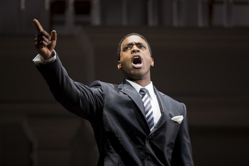 Soloman Howard as Martin Luther King in Philip Glass's revised and expanded version of "Appomattox" at Washington National Opera. Photo: Scott Suchman